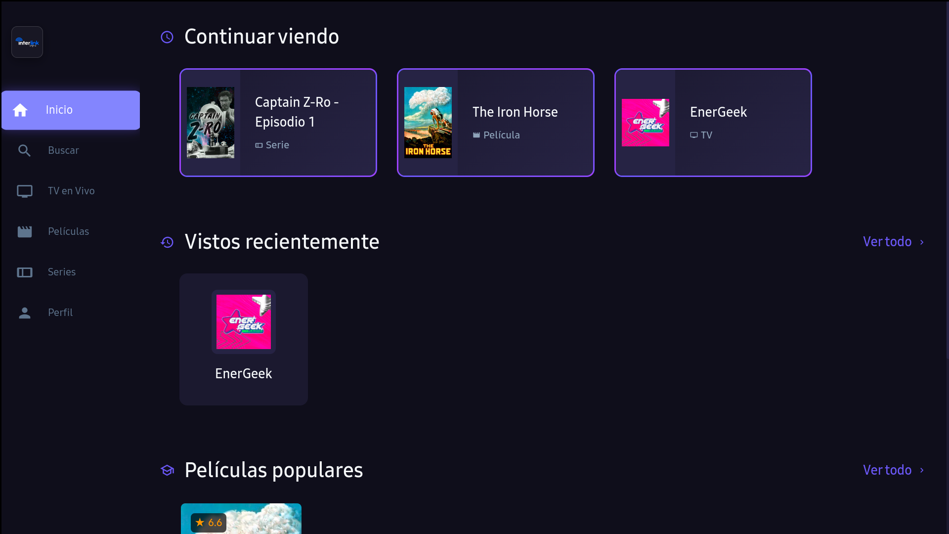 Plataforma de gestión TotalPlay en TV
